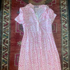 Zara Size XS Maxi Pink Printed Dress